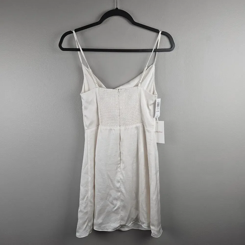Aritizia Sunday Best Spencer Mini Dress Light Birch Size Small - Picture 2 of 11